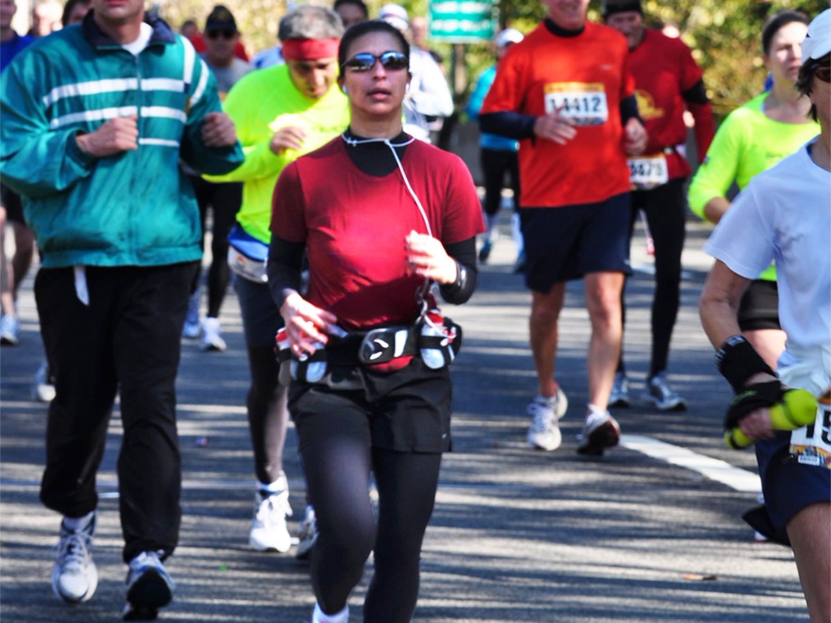 Rupa running the marathon